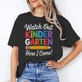 Watch Out Kindergarten Here I Come Back To School Kids Unisex T-Shirt