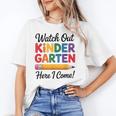 Back To School Watch Out Kindergarten Here I Come Kids Unisex T-Shirt