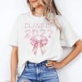 Class Of 2027 Preppy Coquette Bow Back To School Graduation Premium Tri-Blend Unisex T-Shirt