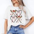 Coquette Bow XOXO Baseball Lover Heart Valentine Game Day Unisex T-Shirt