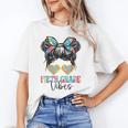 Fifth Grade Vibes Messy Hair Bun Girl Back To School 5th Unisex T-Shirt