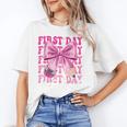 First Day Of School Girls Coquette Bow Back To School Performance Unisex T-Shirt First Day Of School Girls Coquette Bow Back To School Performance Unisex T-Shirt