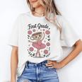 Girls Back To School Cappuccina Italian Brainrot First Grade Unisex T-Shirt Girls Back To School Cappuccina Italian Brainrot First Grade Unisex T-Shirt