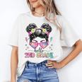 Hello 2nd Grade Messy Bun Girl Back To School First Day Unisex T-Shirt Hello 2nd Grade Messy Bun Girl Back To School First Day Unisex T-Shirt