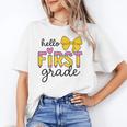 Hello First Grade For Girls Boys Cute Back To School Pencil Unisex T-Shirt