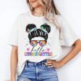 Hello Kindergarten Shirt Messy Bun Tie Dye Back To School Unisex T-Shirt