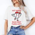 Hit Hard Run Fast Turn Left Baseball Player Premium Tri-Blend Unisex T-Shirt