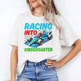 Racing Into Kindergarten Race Car Driver Back To School Performance Unisex T-Shirt Racing Into Kindergarten Race Car Driver Back To School Performance Unisex T-Shirt