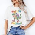 T Rex Rollin Into Kindergarten Back To School First Day Boys Unisex T-Shirt T Rex Rollin Into Kindergarten Back To School First Day Boys Unisex T-Shirt