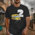 2nd Birthday School Bus Kids Back To School Themes Party Unisex T-Shirt