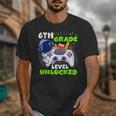 Back To School 6th Grade Level Unlocked Gamer Boys Kids Unisex T-Shirt
