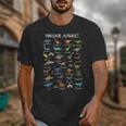 Back To School Types Of Dinosaurs Alphabet Identification Unisex T-Shirt
