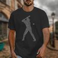Baseball Player Typography Word Art Unisex T-Shirt