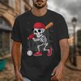 Baseball Skeleton Halloween Playing Unisex T-Shirt