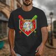 Christmas Baseball Ice Cream Drip Men Women Kids Unisex T-Shirt
