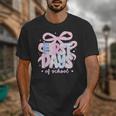Coquette Bow Happy First Day Of School Back To School Retro Unisex T-Shirt