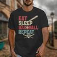 Eat Sleep Baseball Repeat Bat Ball Player Fan Unisex T-Shirt Eat Sleep Baseball Repeat Bat Ball Player Fan Unisex T-Shirt