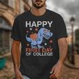 Happy First Day Of CollegeRex Dinosaur Back To School Unisex T-Shirt Happy First Day Of CollegeRex Dinosaur Back To School Unisex T-Shirt