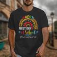 Happy First Day Of School Nurse Rainbow Back To School Unisex T-Shirt Happy First Day Of School Nurse Rainbow Back To School Unisex T-Shirt