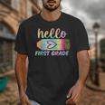 Hello First Grade Back To School Pencil Tie Dye 1st Grade Unisex T-Shirt Hello First Grade Back To School Pencil Tie Dye 1st Grade Unisex T-Shirt