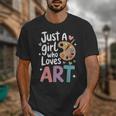 Just a Girl Who Loves Art Cute Back To School Kids Girls Unisex T-Shirt Just a Girl Who Loves Art Cute Back To School Kids Girls Unisex T-Shirt
