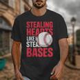 Kids Stealing Hearts Like I Steal Bases Cute Baseball Boys Unisex T-Shirt Kids Stealing Hearts Like I Steal Bases Cute Baseball Boys Unisex T-Shirt