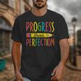 Motivational Quotes Back To School Progress Over Perfection Unisex T-Shirt Motivational Quotes Back To School Progress Over Perfection Unisex T-Shirt