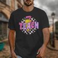 Retro Checkered Teach Pencil Lightning Back To School Unisex T-Shirt Retro Checkered Teach Pencil Lightning Back To School Unisex T-Shirt