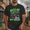 Rollin' Into 1st Grade Monster Truck Back To School Boys Unisex T-Shirt