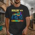 Rollin' Into Kindergarten Monster Car Back To School Boys Unisex T-Shirt Rollin' Into Kindergarten Monster Car Back To School Boys Unisex T-Shirt