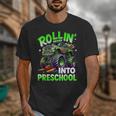 Rollin' Into Preschool Monster Truck Back To School Boys Unisex T-Shirt Rollin' Into Preschool Monster Truck Back To School Boys Unisex T-Shirt