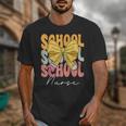 School Nurse Groovy Coquette Bow Cute Back To School Unisex T-Shirt School Nurse Groovy Coquette Bow Cute Back To School Unisex T-Shirt