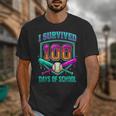 I Survived 100 Days Of School Baseball Drip Unisex T-Shirt I Survived 100 Days Of School Baseball Drip Unisex T-Shirt