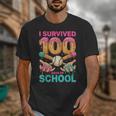 I Survived 100 Days Of School Baseball Ice Cream Drip Unisex T-Shirt I Survived 100 Days Of School Baseball Ice Cream Drip Unisex T-Shirt