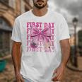First Day Of School Girls Coquette Bow Back To School Performance Unisex T-Shirt First Day Of School Girls Coquette Bow Back To School Performance Unisex T-Shirt
