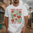 First Grade Is My Jam Boho Floral Strawberry Back To School Unisex T-Shirt