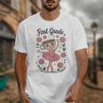 Girls Back To School Cappuccina Italian Brainrot First Grade Unisex T-Shirt Girls Back To School Cappuccina Italian Brainrot First Grade Unisex T-Shirt