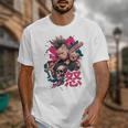 Punk Girl With Anger Kanji And Baseball Bat Unisex T-Shirt