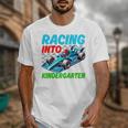 Racing Into Kindergarten Race Car Driver Back To School Performance Unisex T-Shirt Racing Into Kindergarten Race Car Driver Back To School Performance Unisex T-Shirt