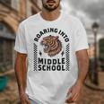 Roaring Into Middle School Tiger Back To School Boy Girl Kid Unisex T-Shirt