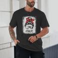 Bleached Tia Life Soccer Messy Bun Baseball Game Day Unisex T-Shirt