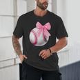Cute Coquette Baseball Pink Bow Player & Fan Girls Unisex T-Shirt Cute Coquette Baseball Pink Bow Player & Fan Girls Unisex T-Shirt