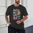Just a Girl Who Loves Art Cute Back To School Kids Girls Unisex T-Shirt Just a Girl Who Loves Art Cute Back To School Kids Girls Unisex T-Shirt