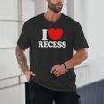 I Love Recess Red Heart Back To School Kids Recess Unisex T-Shirt