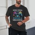 Middle School Level Unlocked Gamer First Day Back To School Unisex T-Shirt Middle School Level Unlocked Gamer First Day Back To School Unisex T-Shirt