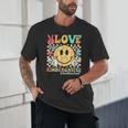 Peace Love Kindergarten Smile Face Back To School Girls Kids Unisex T-Shirt Peace Love Kindergarten Smile Face Back To School Girls Kids Unisex T-Shirt