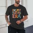 In My Principal Era Retro Groovy Back To School Principal Unisex T-Shirt