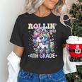 4th Grade Back To School First Day Girls Rollin Unicorn Unisex T-Shirt