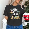 Cute Hello 1st Grade Dinosaur School Back To School Dino Bus Unisex T-Shirt Cute Hello 1st Grade Dinosaur School Back To School Dino Bus Unisex T-Shirt