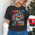 First Day Back To School 1st Grade Boys Football Dinosaur Unisex T-Shirt